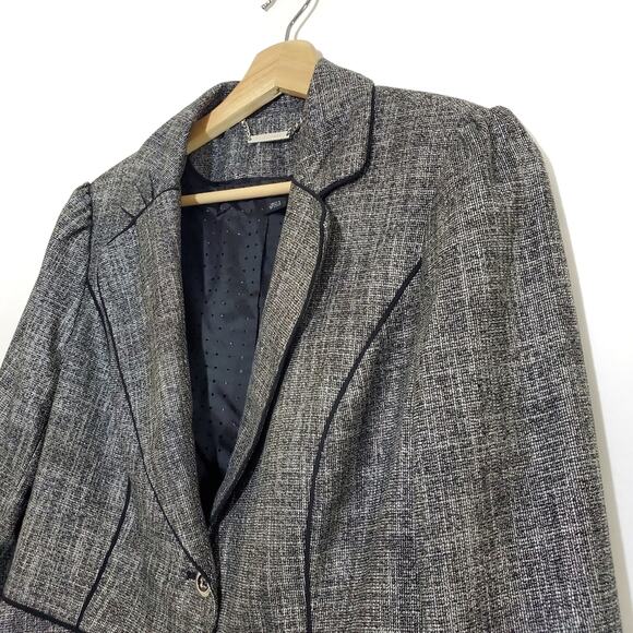 WHBM | 2-Piece Skirt Suit Set Peplum Pleated Jacket Sz 8 - Skirt Sz 2 - Picture 8 of 16